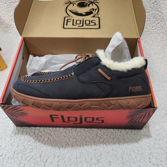 NEW Flojos Unisex Cancun Slipper, Black/Gum SIZE 12 US Women - Picture 2 of 7